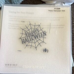 Close to My Heart Happy Halloween Web Clear Stamp - Black